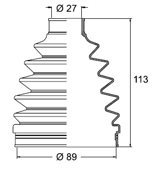 FUELLE (L/R) TOYOTA COROLLA 1.6-1.8-2.0 XLI-XEI-SE-G (02.)