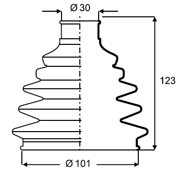 FUELLE (L/R) VW AMAROK (con grasa y abrazaderas)
