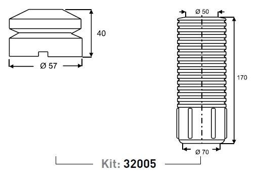 TOPE y FUELLE AM (D) CHEV CORSA 1.4 / 1.6 / PICKUP / TIGRA