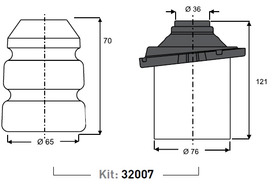 TOPE y FUELLE AM (D) CHEV CORSA II (FUELLE CON LOCALIZADOR)