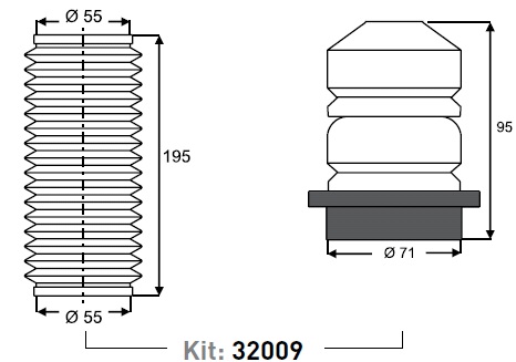 TOPE y FUELLE AM (D) FIAT PALIO / SIENA (TOPE CON CAZOLETA)