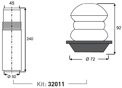 TOPE y FUELLE AM (T) FIAT PALIO / SIENA (TOPE CON CAZOLETA)