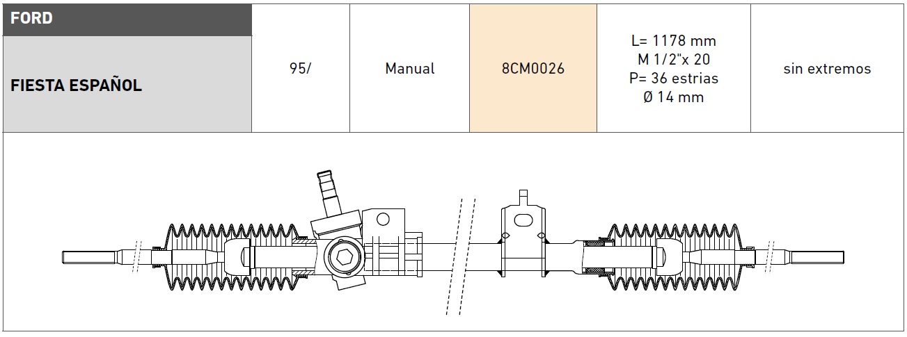 CREM FORD FIESTA .../98 / KA .../07     C/SOPORTE