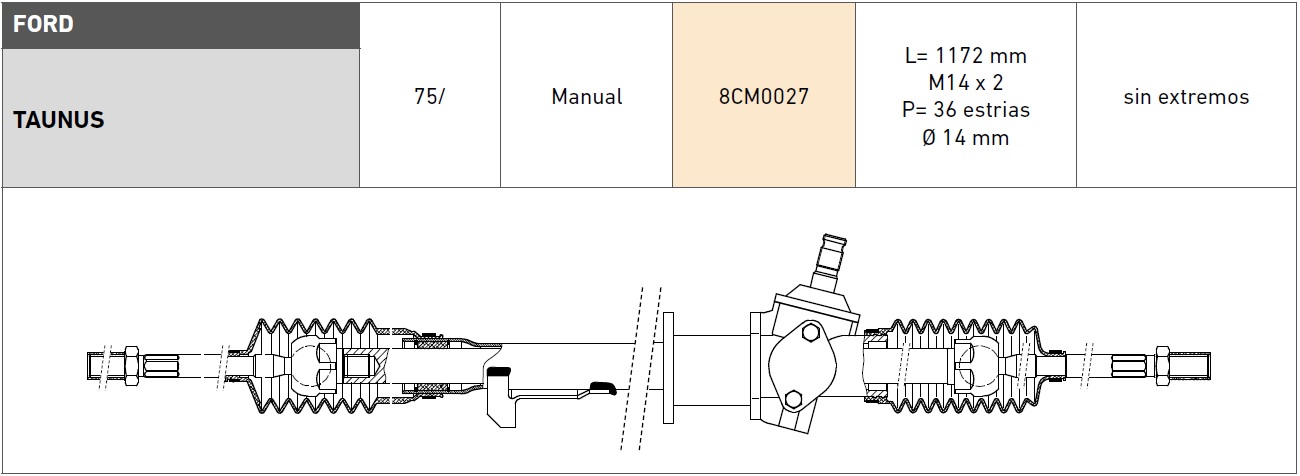 CREM FORD TAUNUS 75/...   Sin Extremos Manual