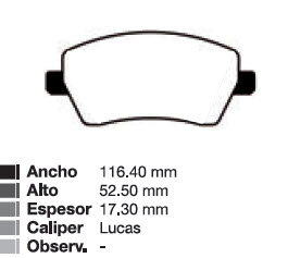 PAST REN DUSTER / OROCH 1.6 DEL  SIST.LUCAS