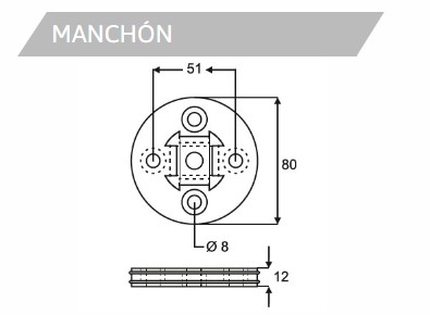 MANCHON DIR MEC PEU 504 / 505