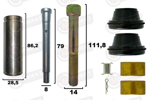 KIT CALIPER STD. BUJES AUTOLUBRICADOS CHEVROLET C20 / D20 / FORD F1000 BOSCH DEL.